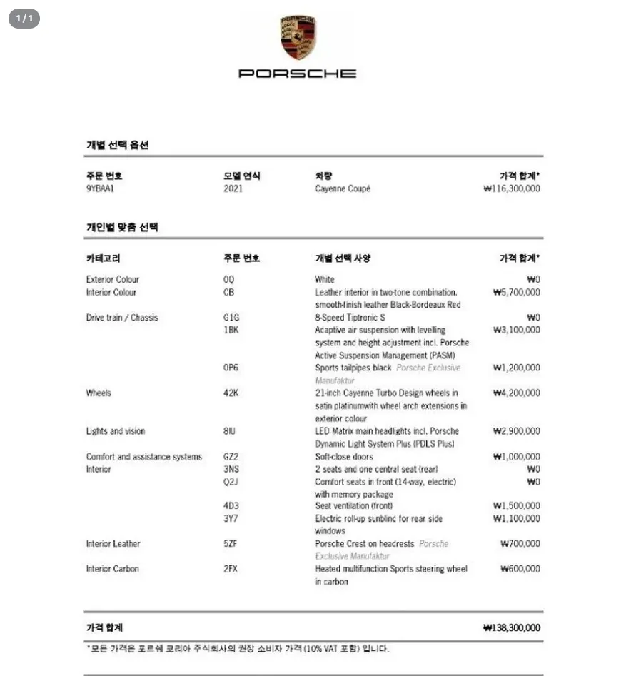 Porsche (PO536) 3.0 2021 21/22